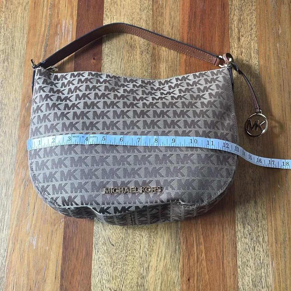 Michael Kors Brown Logo Shoulder Bag